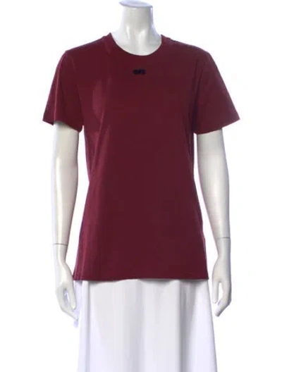 Pre-owned Off-white 2018 Graphic Print T-shirt In Burgundy