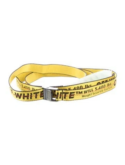 Pre-owned Off-white 2018 Industrial Belt In Yellow