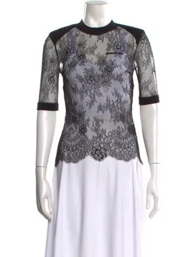 Pre-owned Off-white 2018 Lace Top In Black