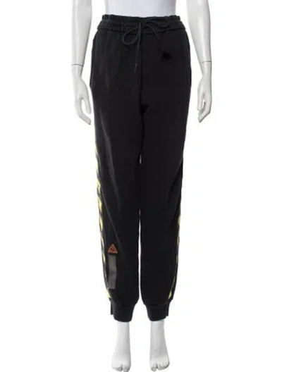 Pre-owned Off-white 2018 Logo Lounge Bottoms In Black