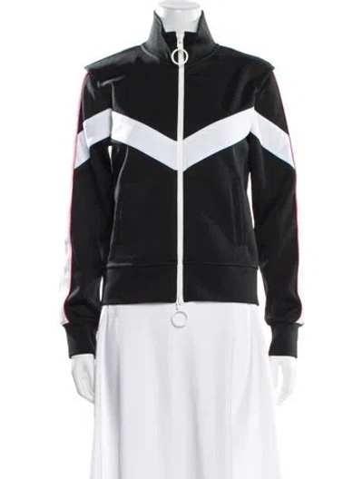 Pre-owned Off-white 2018 Logo Track Bomber Jacket In Black