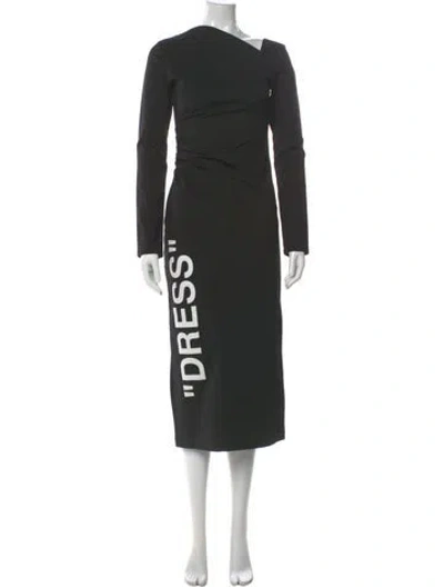 Pre-owned Off-white 2018 Long Dress In Black
