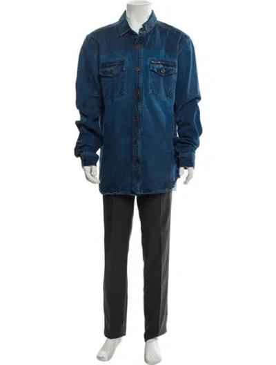Pre-owned Off-white 2018 Long Sleeve Denim Shirt In Blue