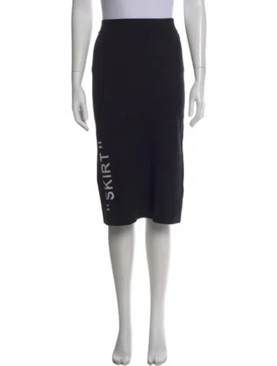 Pre-owned Off-white 2018 Midi Length Skirt In Black