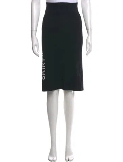 Pre-owned Off-white 2018 Midi Length Skirt In Black
