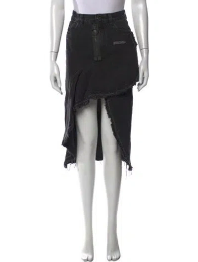 Pre-owned Off-white 2018 Midi Length Skirt In Black