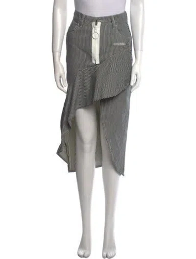 Pre-owned Off-white 2018 Midi Length Skirt In Blue