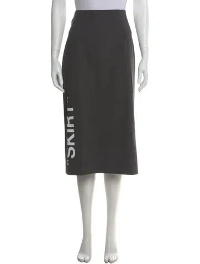 Pre-owned Off-white 2018 Midi Length Skirt In Gray