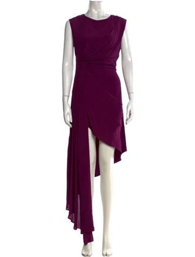 Pre-owned Off-white 2018 Mini Dress In Purple