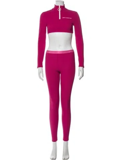 Pre-owned Off-white 2018 Nylon Pant Set In Pink
