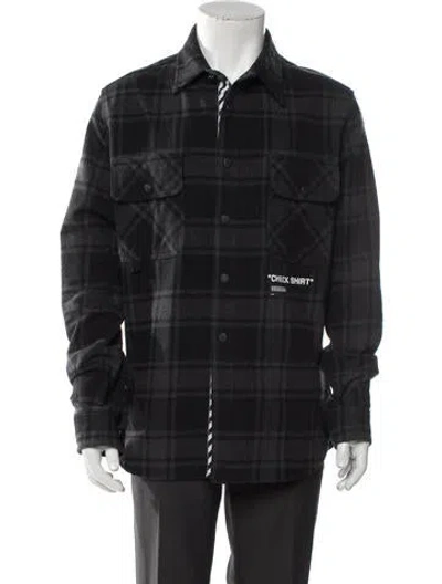 Pre-owned Off-white 2018 Plaid Print Jacket In Gray