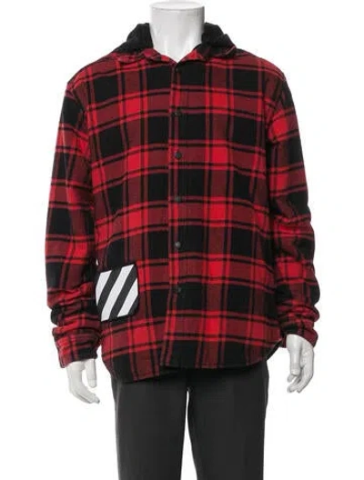 Pre-owned Off-white 2018 Plaid Print Jacket In Red