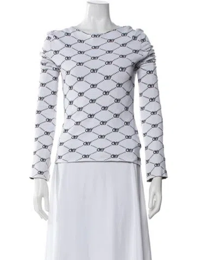 Pre-owned Off-white 2018 Printed Sweater In White