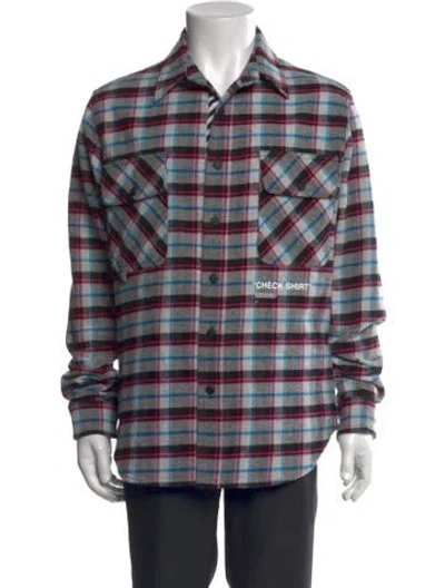 Pre-owned Off-white 2018 Signature Logo Shirt In Gray