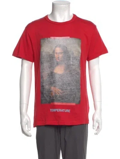Pre-owned Off-white 2018 Signature Logo T-shirt In Red