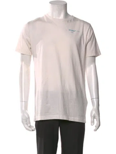 Pre-owned Off-white 2018 Signature Logo T-shirt In White