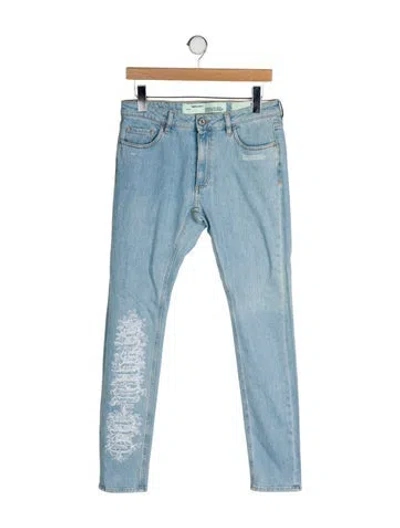 Pre-owned Off-white 2018 Skinny Leg Jeans In Blue