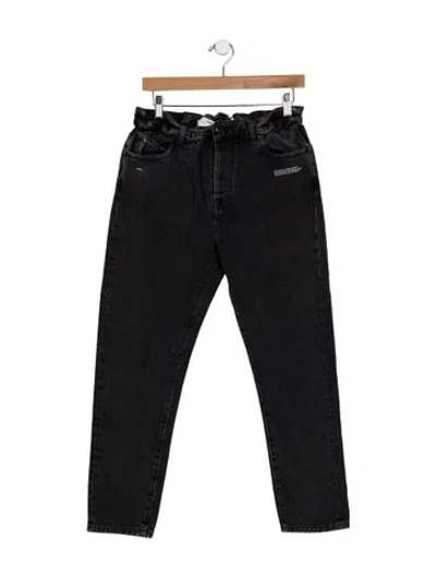 Pre-owned Off-white 2018 Straight Leg Jeans In Black