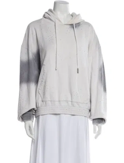 Pre-owned Off-white 2018 Tie-dye Print Hoodie In White