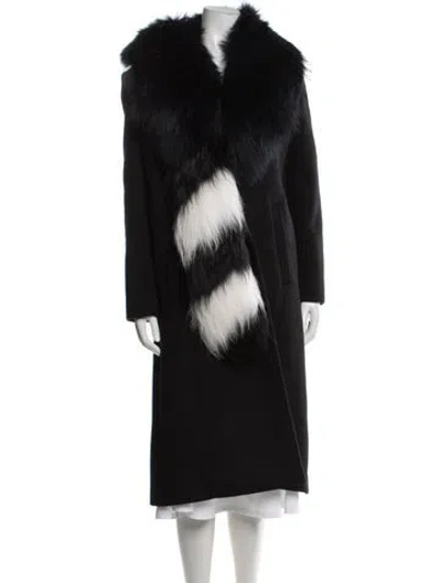 Pre-owned Off-white 2018 Virgin Wool Coat W/ Tags In Black