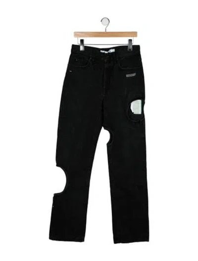 Pre-owned Off-white 2018 Wide Leg Jeans W/ Tags In Black