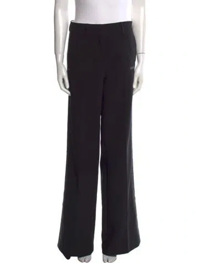 Pre-owned Off-white 2018 Wide Leg Pants In Black