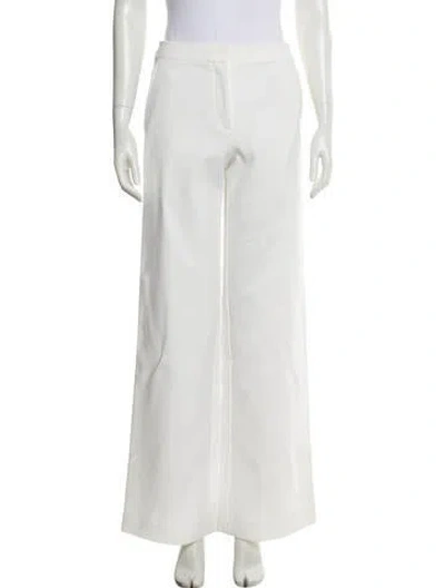 Pre-owned Off-white 2018 Wide Leg Pants In White