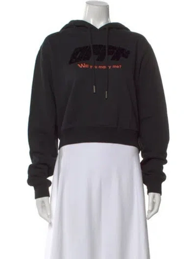 Pre-owned Off-white 2018 Will You Marry Me? Hoodie In Black