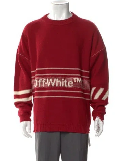 Pre-owned Off-white 2018 Wool Pullover In Red