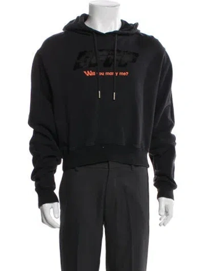 Pre-owned Off-white 2018 X "will You Marry Me?" Hoodie In Black