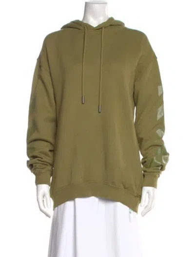 Pre-owned Off-white 2019 Arrow Hoodie In Green