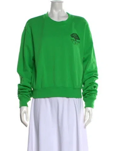 Pre-owned Off-white 2019 Arrow Sweatshirt In Green