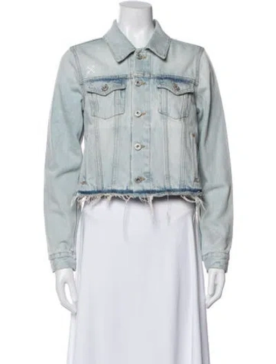 Pre-owned Off-white 2019 Arrows Denim Jacket In Blue