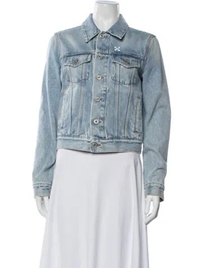 Pre-owned Off-white 2019 Arrows Denim Jacket In Blue