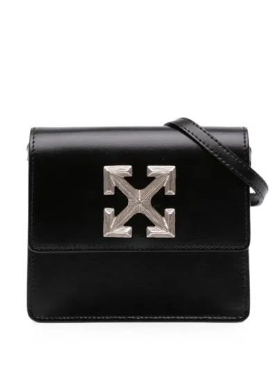 Pre-owned Off-white 2019 Calfskin Jitney 0.7 Bag Crossbody Bag In Black