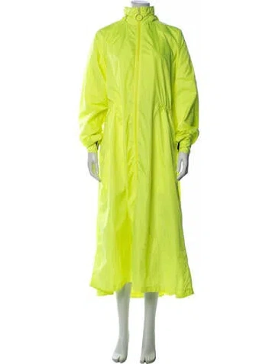 Pre-owned Off-white 2019 Coat In Yellow