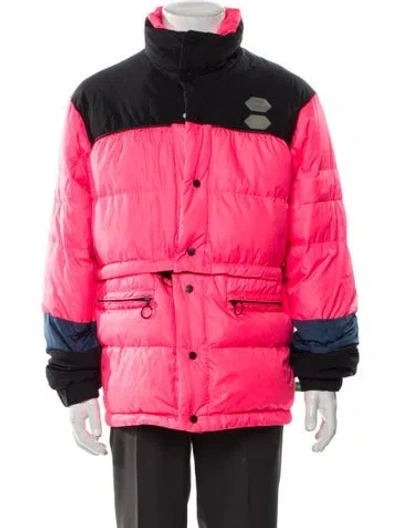 Pre-owned Off-white 2019 Colorblock Pattern Puffer Coat In Multi