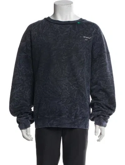 Pre-owned Off-white 2019 Crew Neck Sweatshirt In Blue