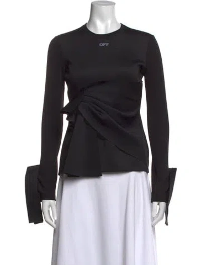 Pre-owned Off-white 2019 Crew Neck Top In Black