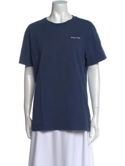 Pre-owned Off-white 2019 Crew Neck T-shirt In Blue