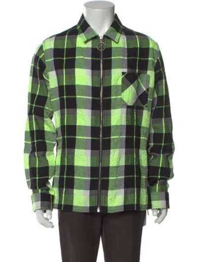 Pre-owned Off-white 2019 Diagonal Skulls Sweatshirt In Green