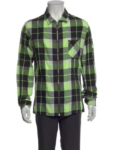 Pre-owned Off-white 2019 Diagonal Skulls Western Shirt In Black