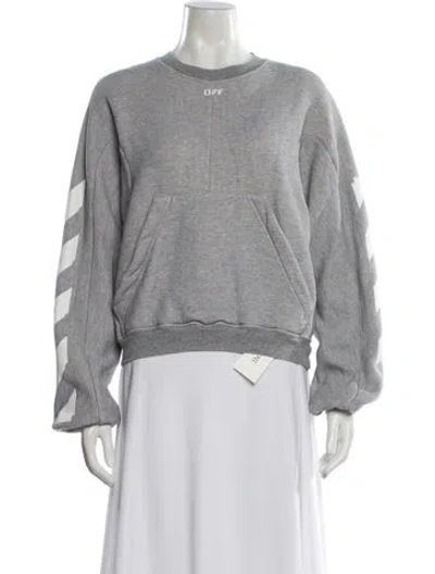 Pre-owned Off-white 2019 Diagonals Sweatshirt In Grey
