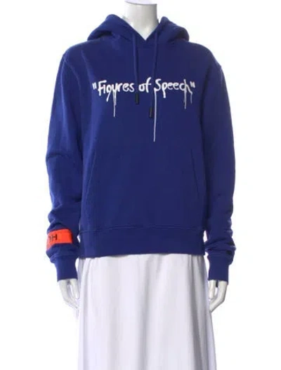 Pre-owned Off-white 2019 'figures Of Speech' Hoodie In Blue