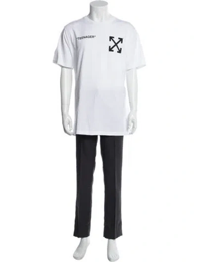 Pre-owned Off-white 2019 Flamed Bart T-shirt In White