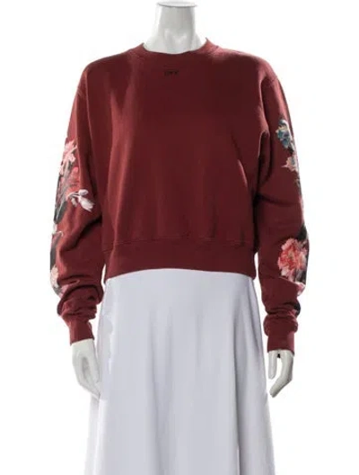 Pre-owned Off-white 2019 Floral Print Top In Red
