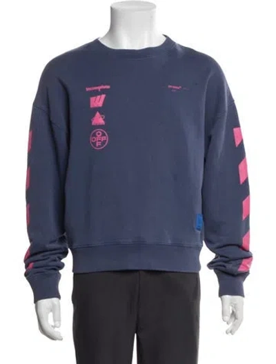 Pre-owned Off-white 2019 Graphic Print In Blue
