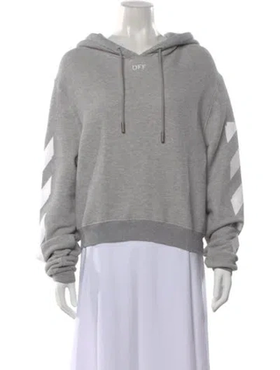 Pre-owned Off-white 2019 Graphic Print Hoodie In Gray