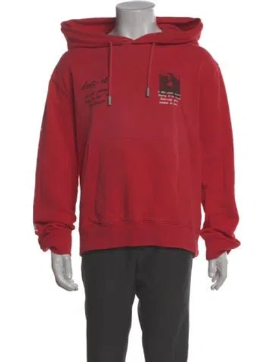 Pre-owned Off-white 2019 Graphic Print Hoodie In Red