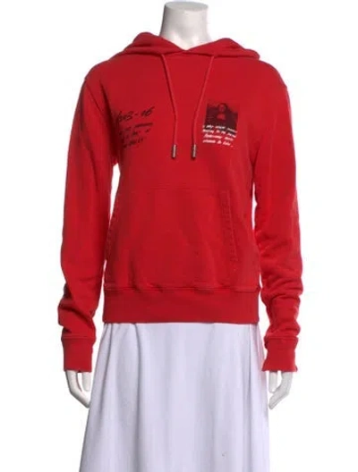 Pre-owned Off-white 2019 Graphic Print Hoodie In Red